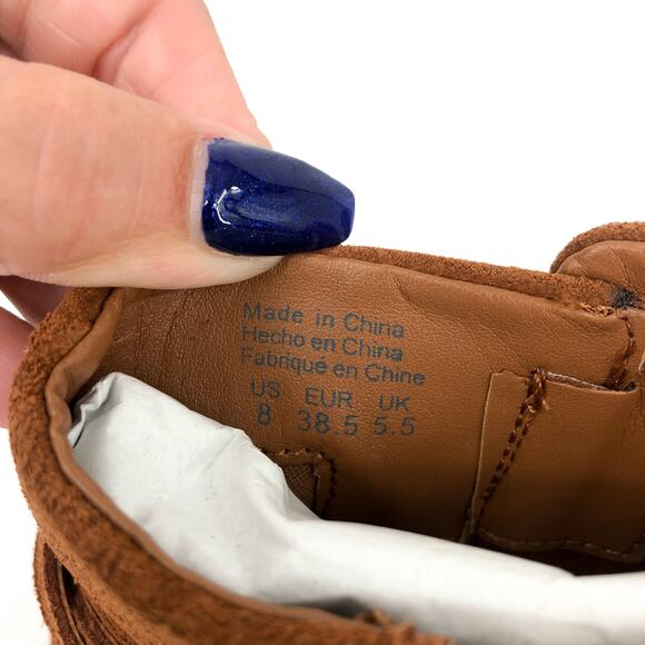 DRAPER JAMES Womens Tegan Ankle Boot Size 8 Cognac Brown Leather NWOB - Picture 11 of 11